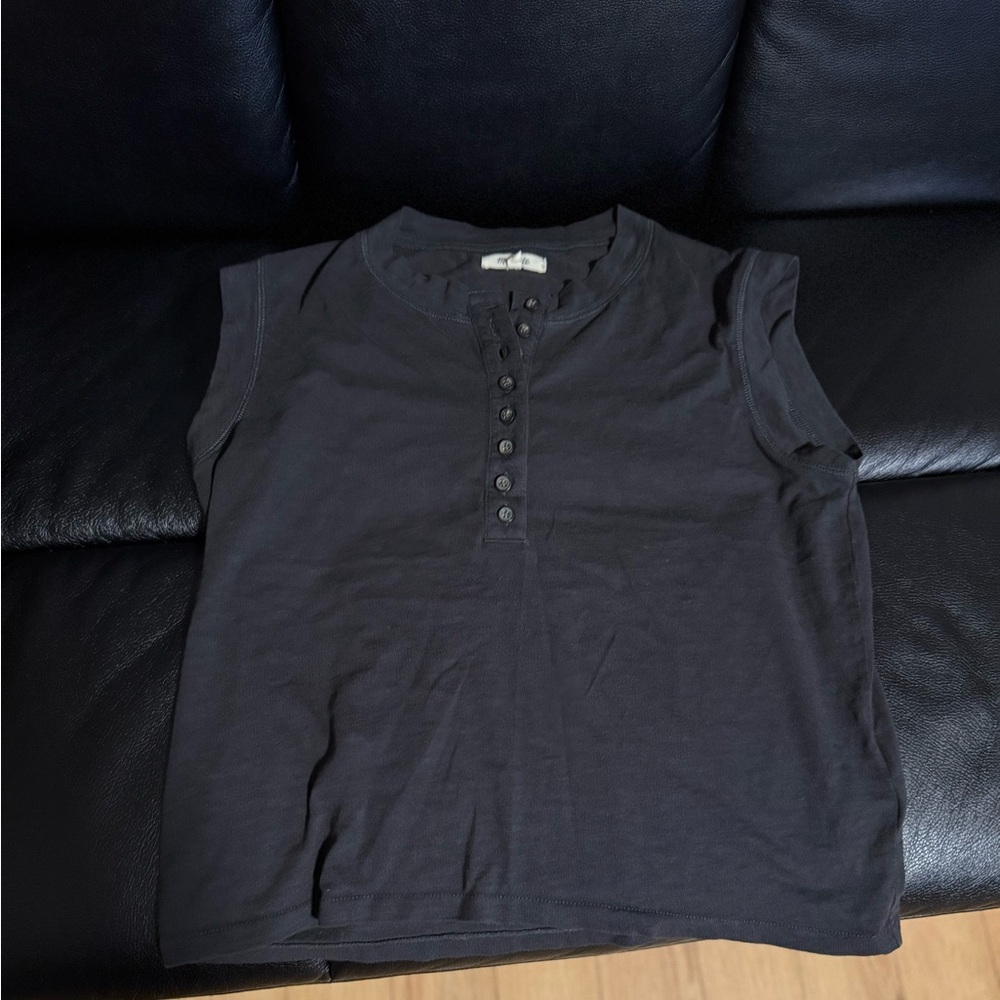 Madewell Charcoal Button-Up Top